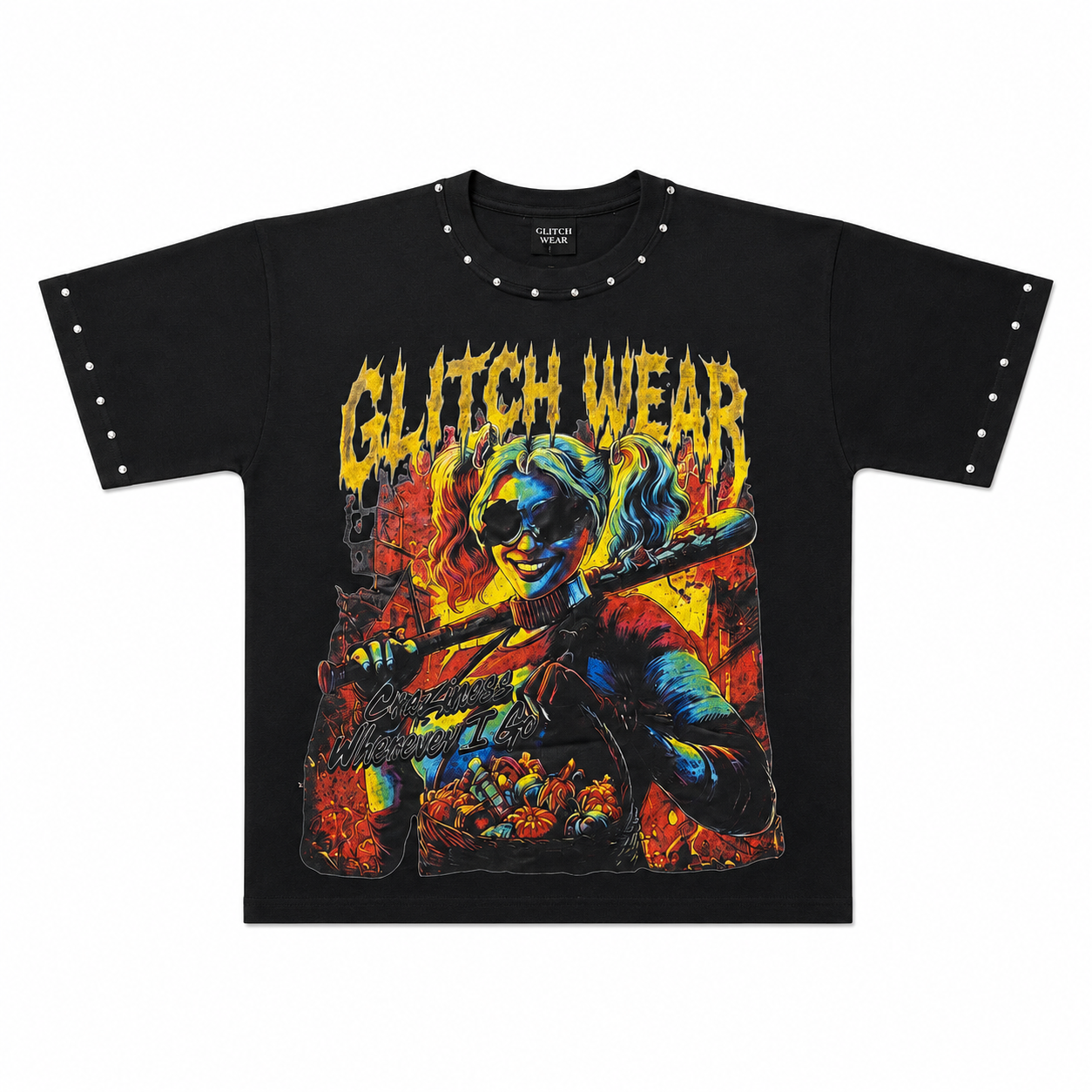 Glitch Wear “Chaos Theory” Oversized Tee – Black