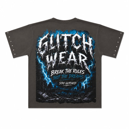 Glitch Wear “Midnight Heist” Oversized Tee – Storm Grey Edition